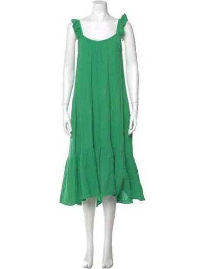 Pre-owned Xirena Scoop Neck Long Dress In Green