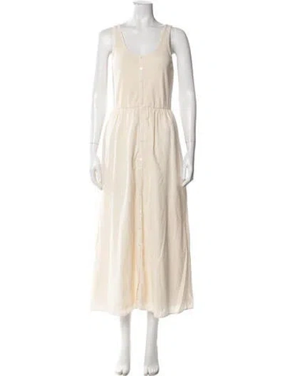 Pre-owned Xirena Scoop Neck Long Dress In Neutral