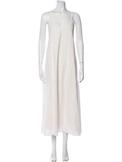 Pre-owned Xirena Scoop Neck Long Dress In Neutral