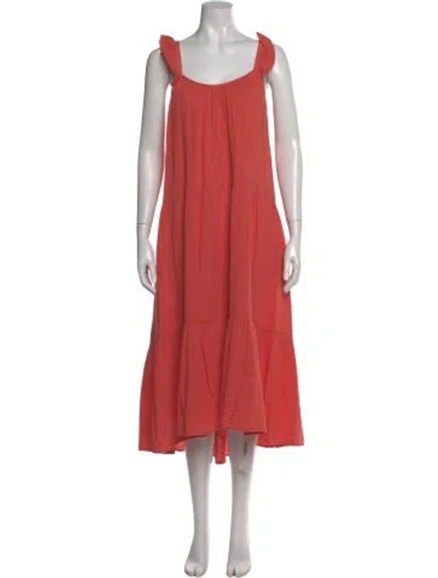 Pre-owned Xirena Scoop Neck Long Dress In Orange