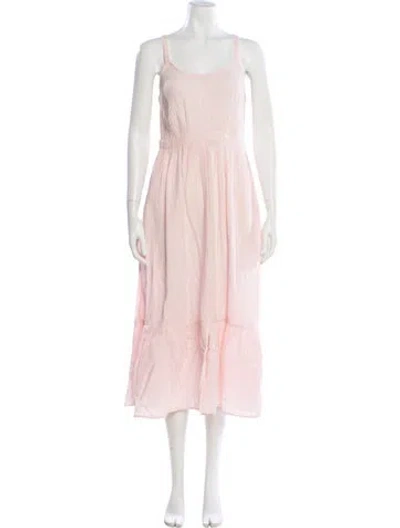 Pre-owned Xirena Scoop Neck Long Dress In Pink