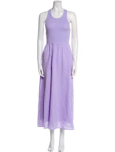Pre-owned Xirena Scoop Neck Long Dress In Purple