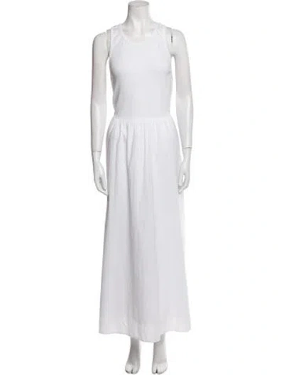 Pre-owned Xirena Scoop Neck Long Dress In White