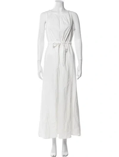 Pre-owned Xirena Scoop Neck Long Dress In White