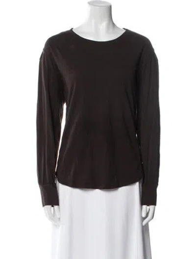 Pre-owned Xirena Scoop Neck Long Sleeve T-shirt In Black