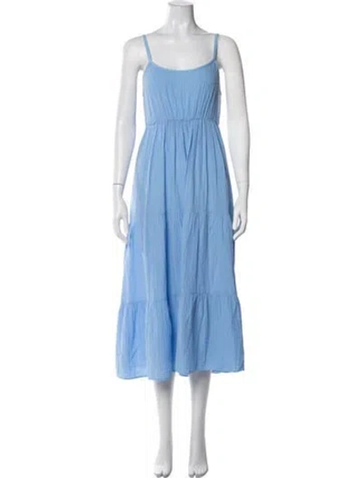 Pre-owned Xirena Scoop Neck Midi Length Dress In Blue