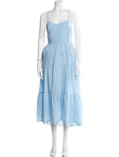 Pre-owned Xirena Scoop Neck Midi Length Dress In Blue