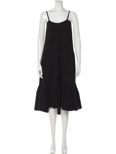 Pre-owned Xirena Scoop Neck Midi Length Dress In Gray