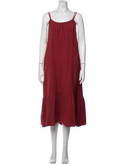 Pre-owned Xirena Scoop Neck Midi Length Dress In Multi