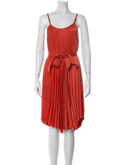 Pre-owned Xirena Scoop Neck Midi Length Dress In Orange