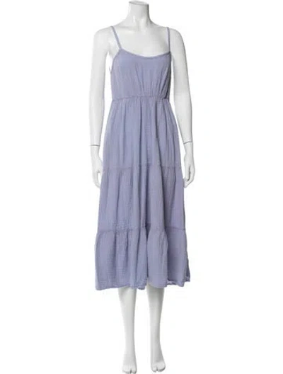 Pre-owned Xirena Scoop Neck Midi Length Dress In Purple