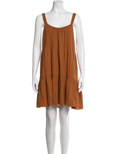 Pre-owned Xirena Scoop Neck Mini Dress In Orange