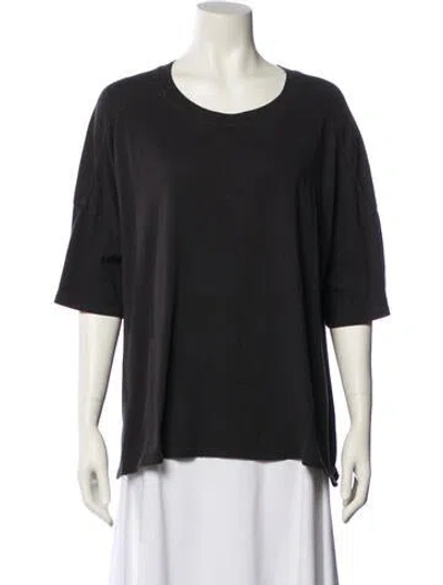 Pre-owned Xirena Scoop Neck Short Sleeve T-shirt In Black