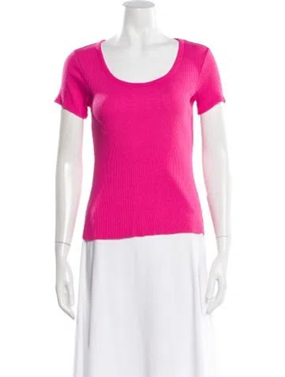 Pre-owned Xirena Scoop Neck Short Sleeve T-shirt In Pink