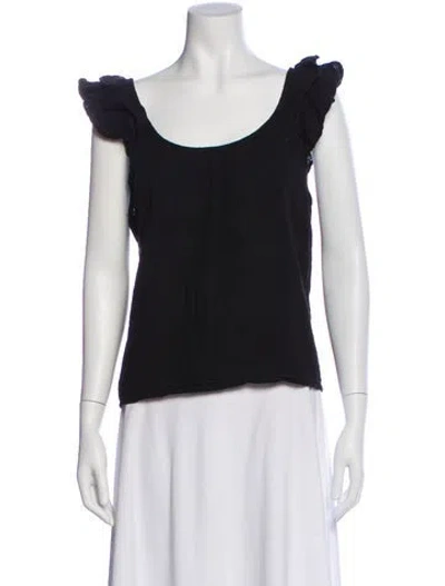 Pre-owned Xirena Scoop Neck Sleeveless Top In Black