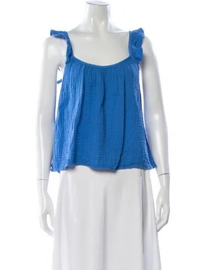 Pre-owned Xirena Scoop Neck Sleeveless Top In Blue
