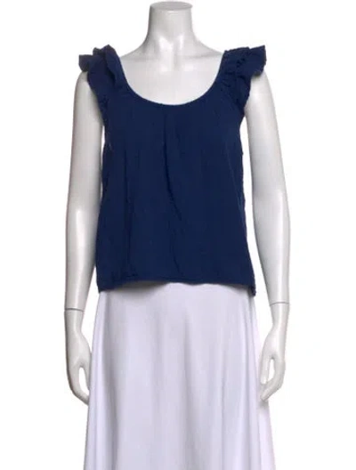 Pre-owned Xirena Scoop Neck Sleeveless Top In Blue