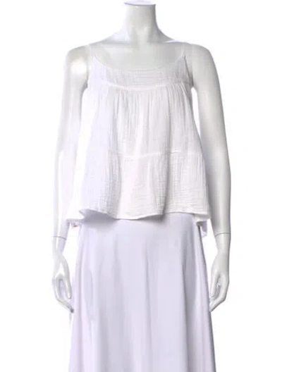 Pre-owned Xirena Scoop Neck Sleeveless Top In White