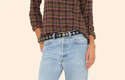 Xirena Scout Long Sleeve Shirt In Espresso Plaid In Blue