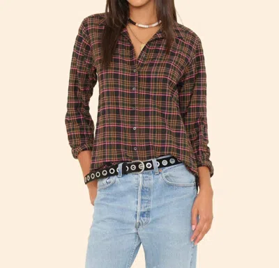 XIRENA SCOUT SHIRT IN EXPRESSO PLAID