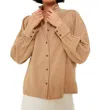 Xirena Serafina Shirt In Fawn Stripe In Brown