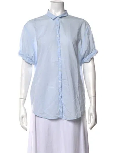 Pre-owned Xirena Short Sleeve Blouse In Blue