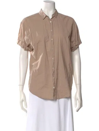 Pre-owned Xirena Short Sleeve Blouse In Brown