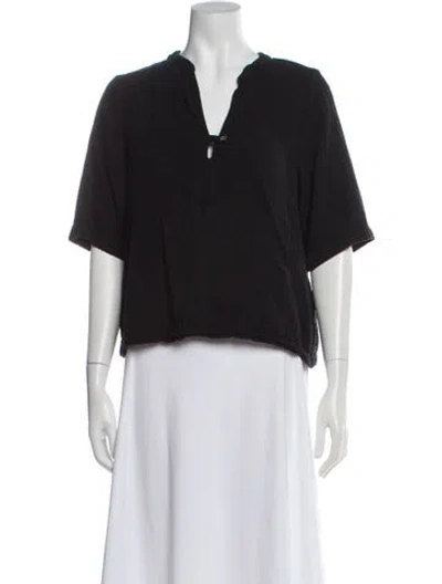 Pre-owned Xirena Short Sleeve Blouse In Gray
