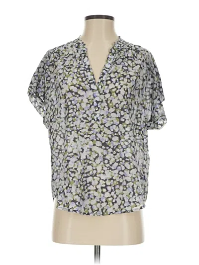 Pre-owned Xirena Short Sleeve Blouse In Gray