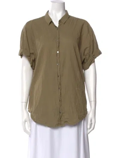 Pre-owned Xirena Short Sleeve Blouse In Green