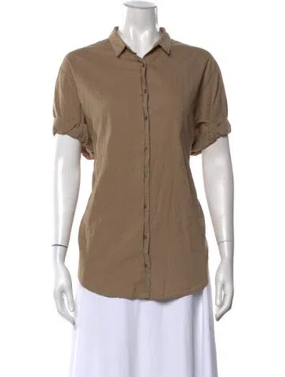 Pre-owned Xirena Short Sleeve Blouse In Green