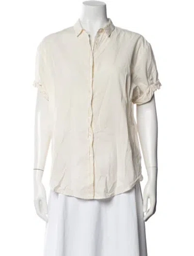 Pre-owned Xirena Short Sleeve Blouse In Neutral