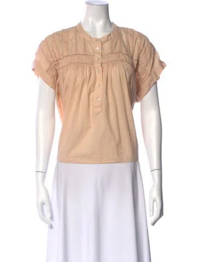 Pre-owned Xirena Short Sleeve Blouse In Neutral