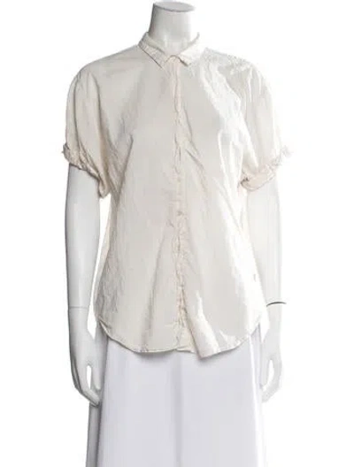 Pre-owned Xirena Short Sleeve Blouse In Neutral