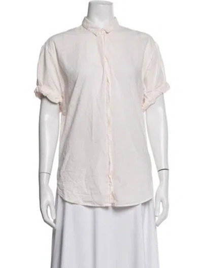 Pre-owned Xirena Short Sleeve Blouse In Neutrals