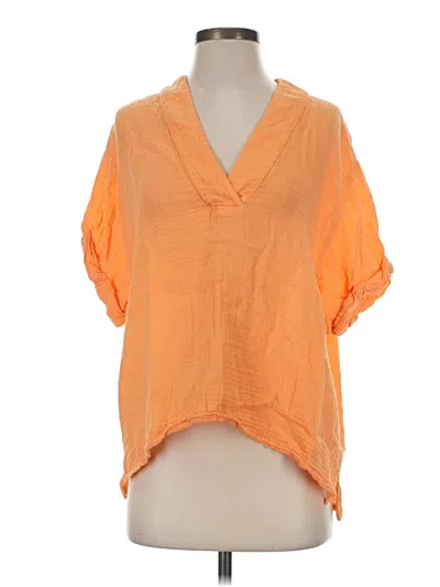 Pre-owned Xirena Short Sleeve Blouse In Orange