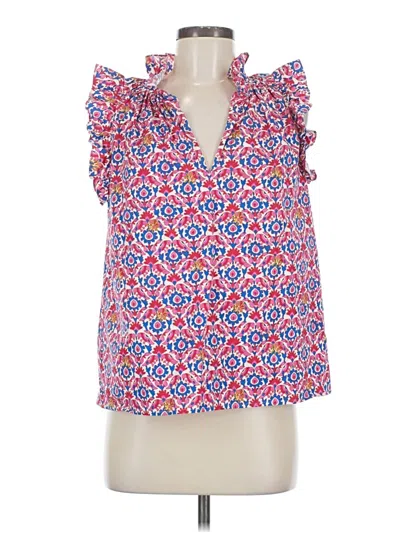 Pre-owned Xirena Short Sleeve Blouse In Pink