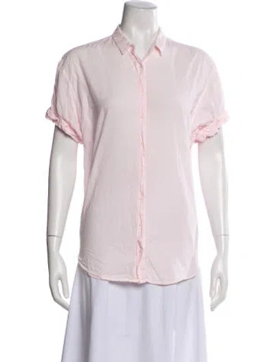 Pre-owned Xirena Short Sleeve Blouse In Pink