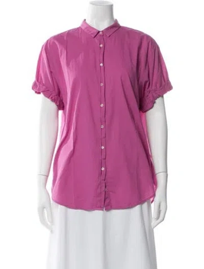 Pre-owned Xirena Short Sleeve Blouse In Pink
