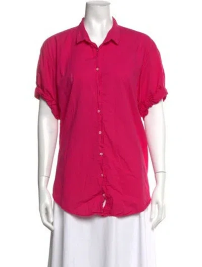 Pre-owned Xirena Short Sleeve Blouse In Pink