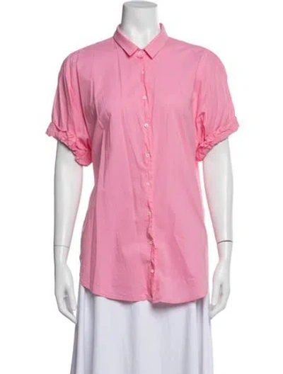 Pre-owned Xirena Short Sleeve Blouse In Pink