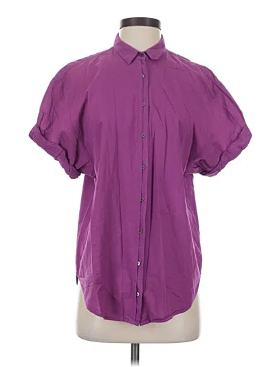 Pre-owned Xirena Short Sleeve Blouse In Purple