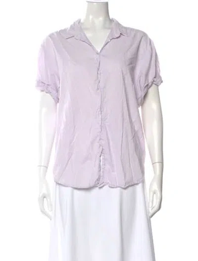 Pre-owned Xirena Short Sleeve Blouse In Purple
