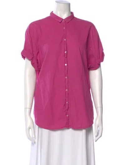 Pre-owned Xirena Short Sleeve Blouse In Purple