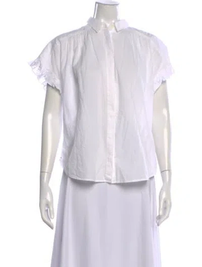 Pre-owned Xirena Short Sleeve Blouse In Purple
