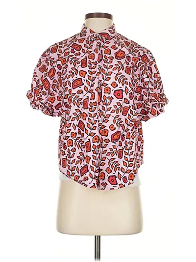Pre-owned Xirena Short Sleeve Blouse In Red