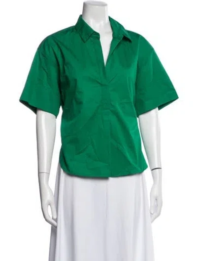 Pre-owned Xirena Short Sleeve Blouse W/ Tags In Green