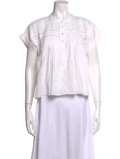 Pre-owned Xirena Short Sleeve Blouse W/ Tags In White