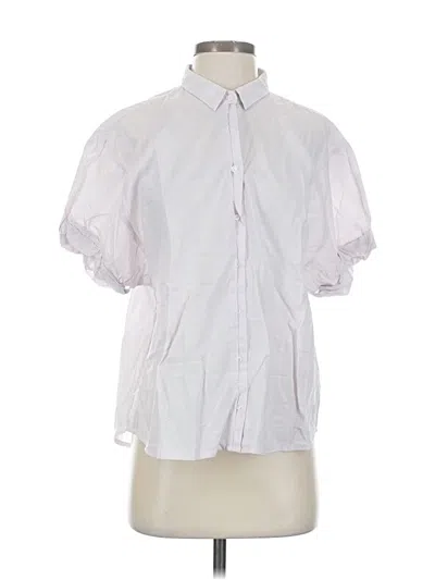 Pre-owned Xirena Short Sleeve Blouse In White