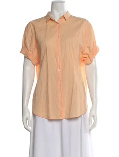 Pre-owned Xirena Short Sleeve Blouse In White